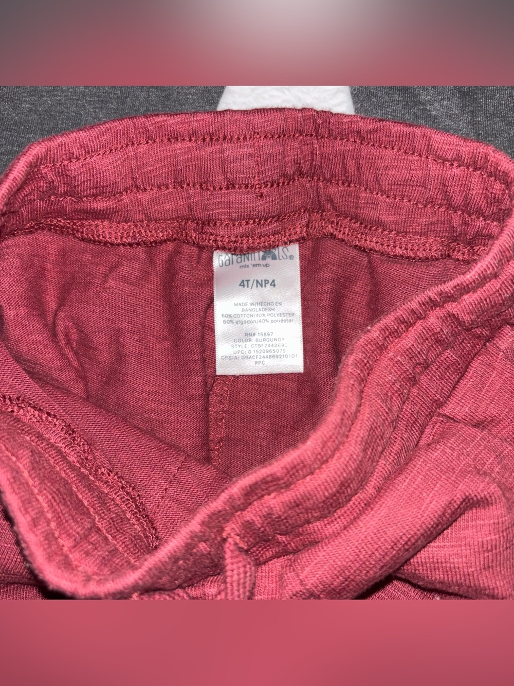 Garanimals 3-Pack Joggers - Red, Gray & Black - Picture 4 of 6